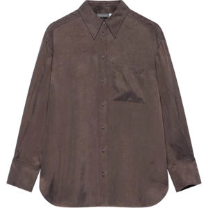 Mint Velvet Brown Oversized Pocket Shirt
